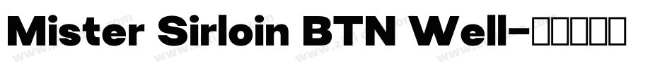 Mister Sirloin BTN Well字体转换
